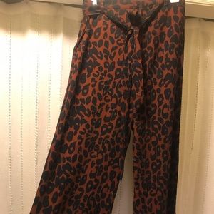 Trendy auburn and navy trouser!